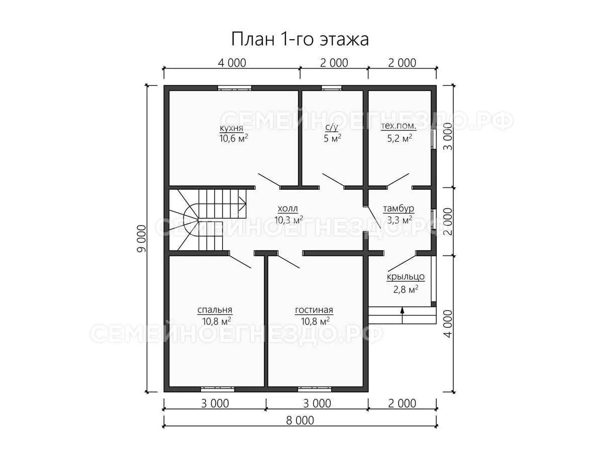 Планировка Каркасный дом № 0168
