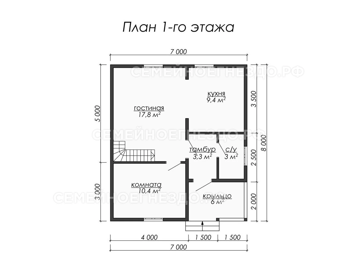 Планировка Брусовой дом № 0042