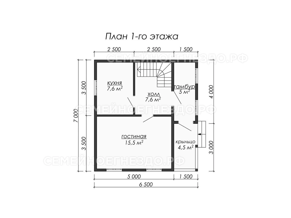 Планировка Брусовой дом № 0067