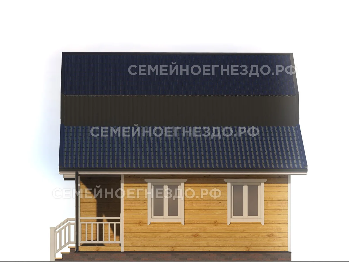 Брусовой дом № 0152 — вид 4
