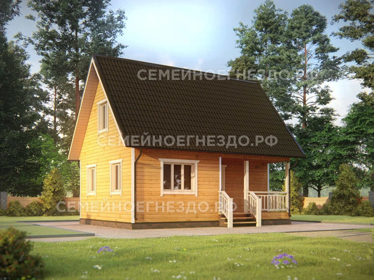 Брусовой дом № 0250 — вид 2