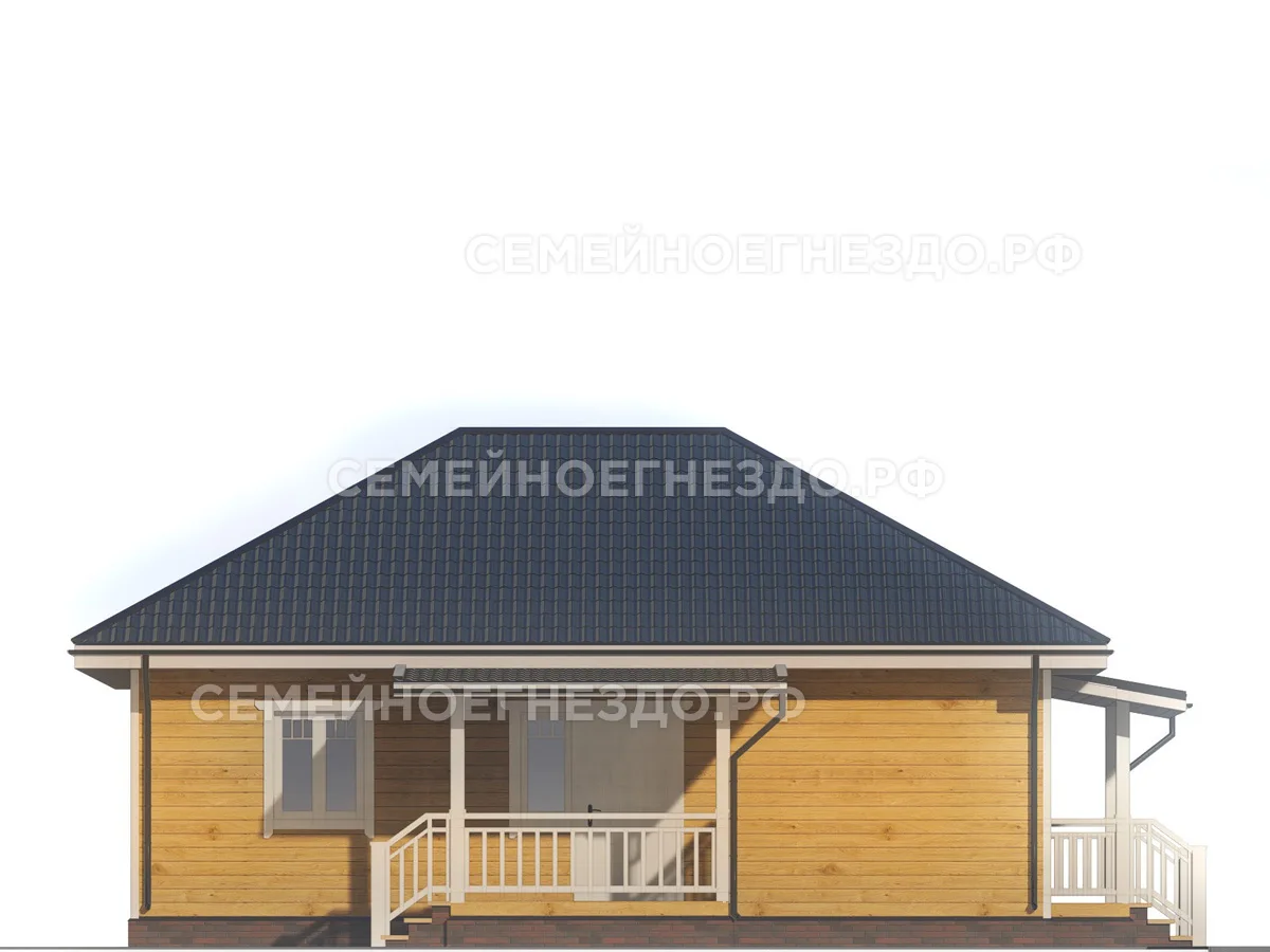 Брусовой дом № 0279 — вид 4