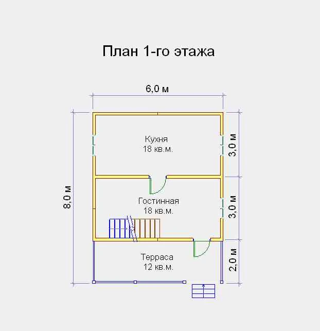 Планировка Брусовой дом №151