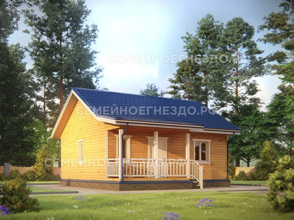 Каркасный дом № 0023 — вид 1