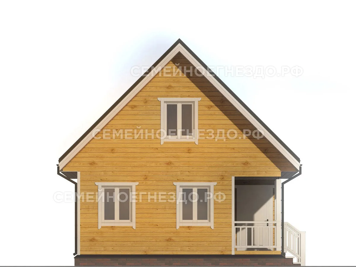 Брусовой дом № 0067 — вид 3