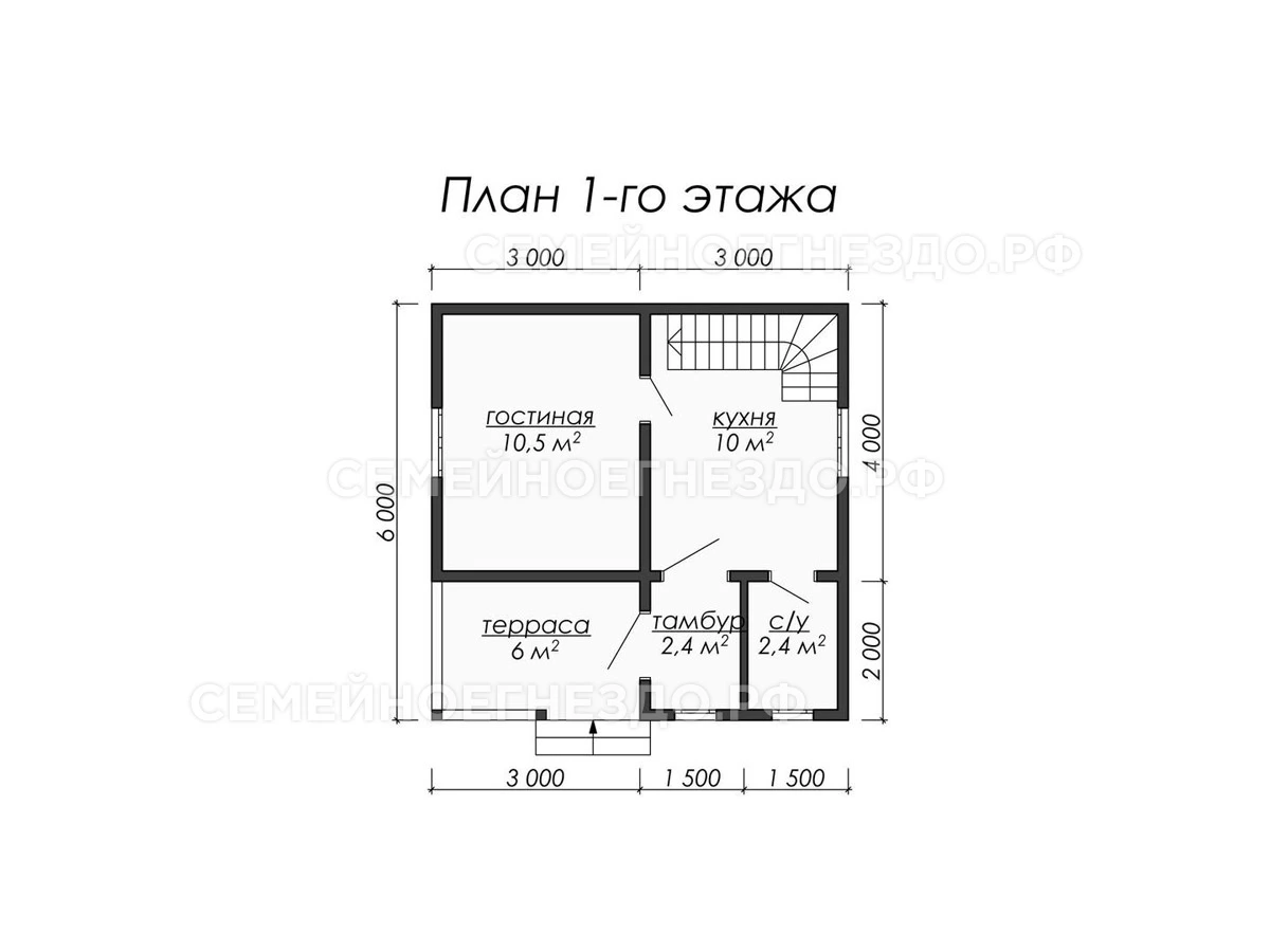 Планировка Брусовой дом № 0043