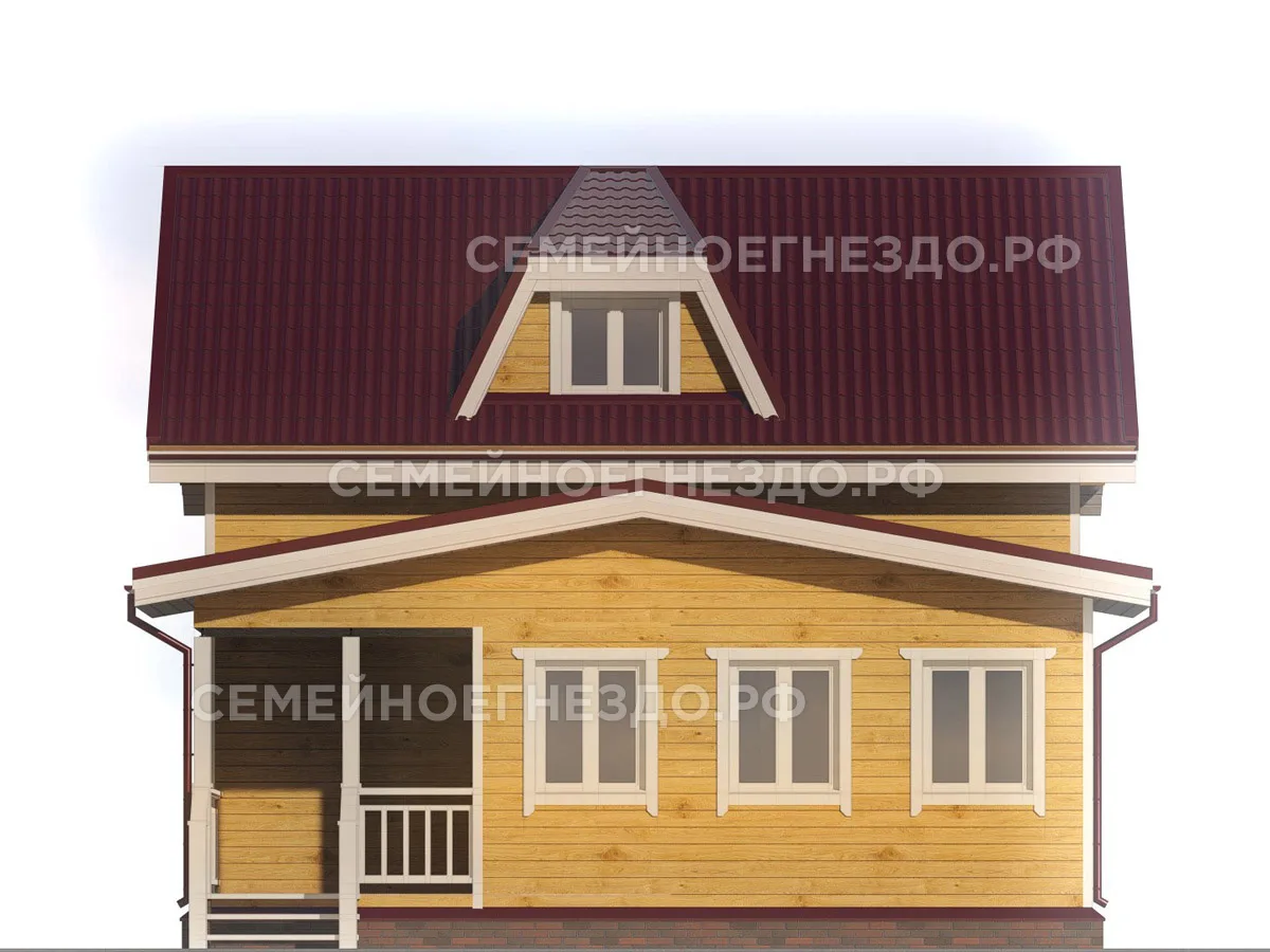 Брусовой дом № 0048 — вид 3