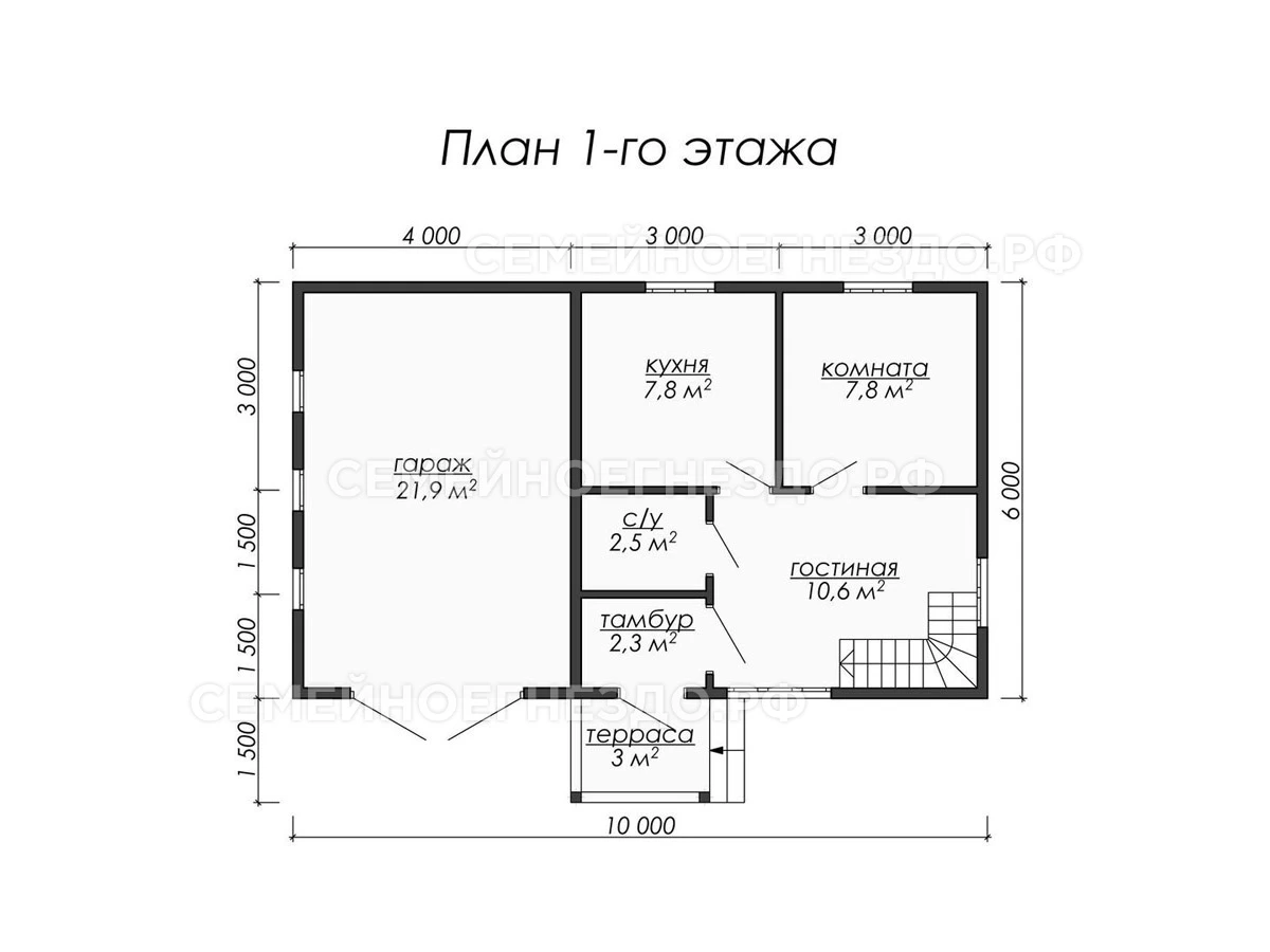 Планировка Каркасный дом № 0018
