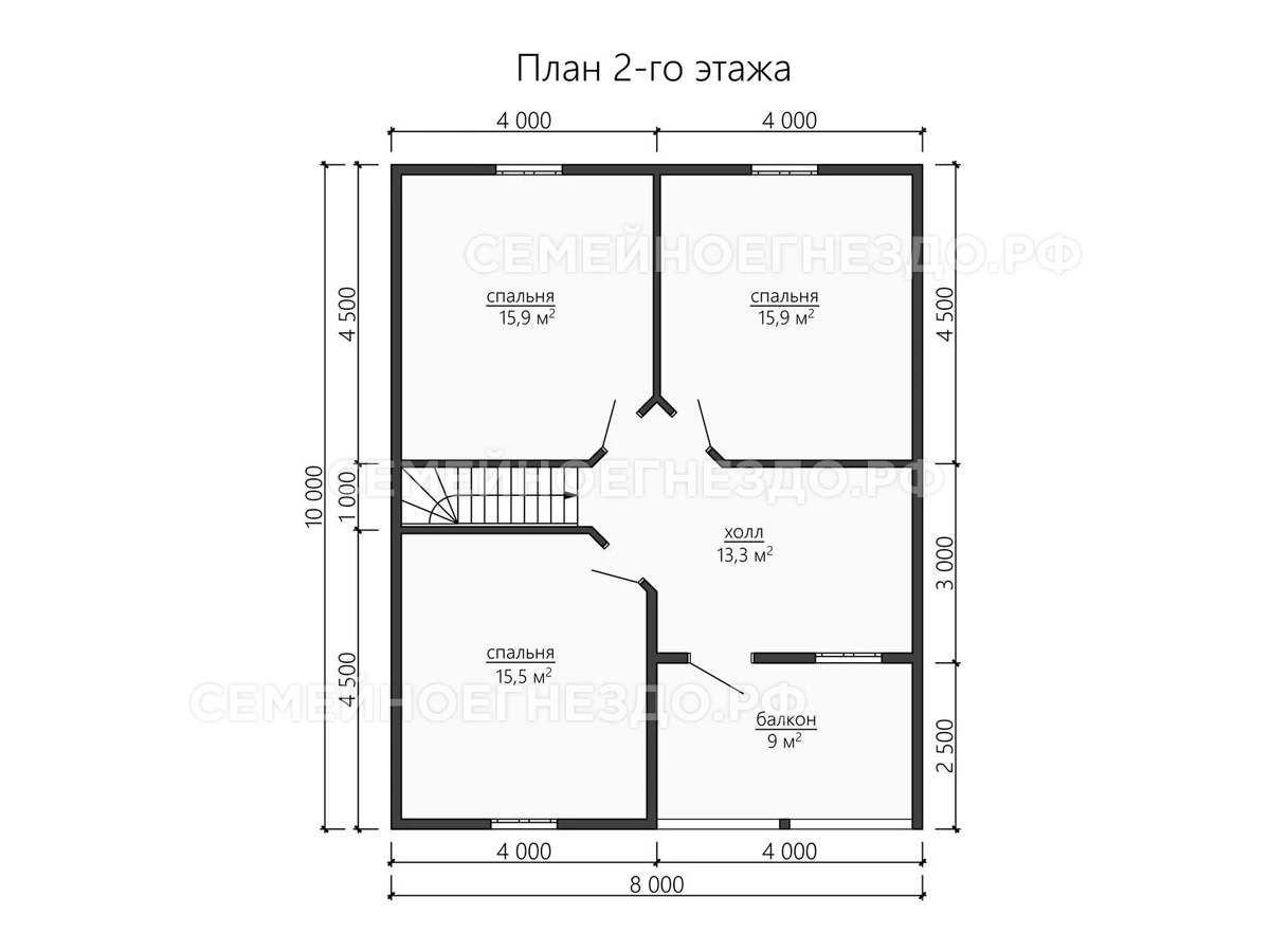 Планировка Каркасный дом № 0188