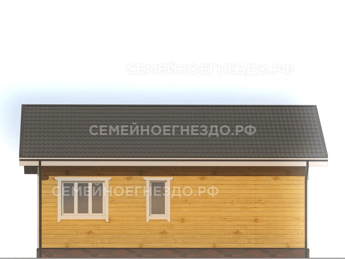 Брусовой дом № 0300 — вид 4
