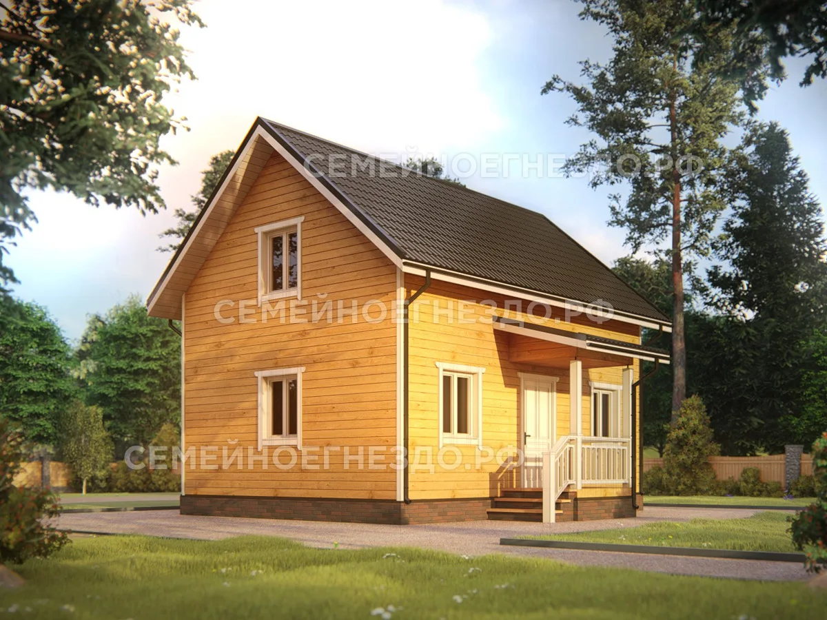 Каркасный дом № 0157 — вид 1