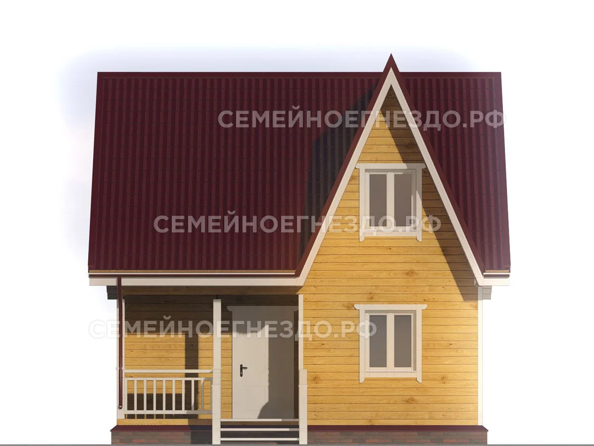 Брусовой дом № 0017 — вид 3